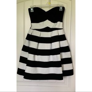 Black and white mini dress